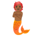 🧜🏾 merperson: medium-dark skin tone display on Google